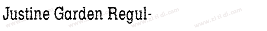 Justine Garden Regul字体转换